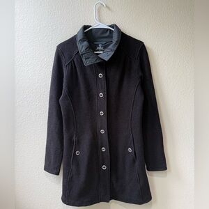 Kuhl Charcoal Trench Coat with Silver Buttons